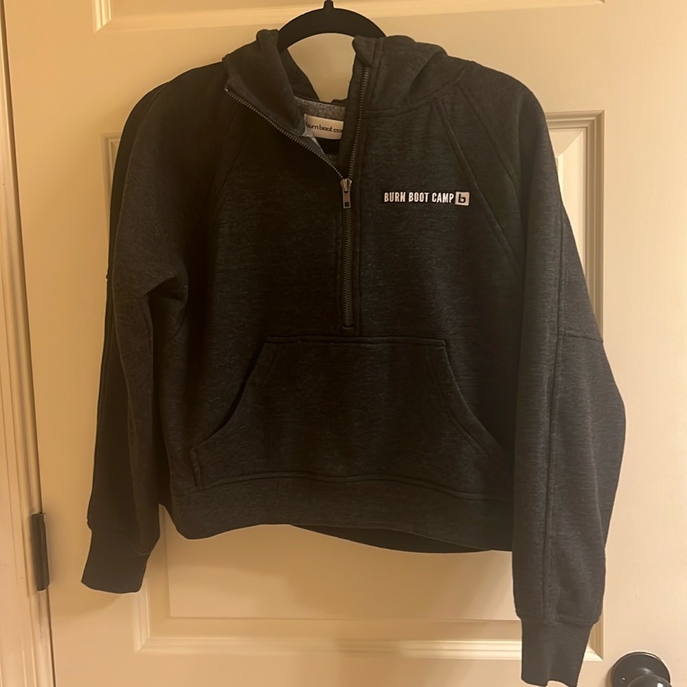 Burn Boot Camp Womens Charcoal Half-Zip Hoodie